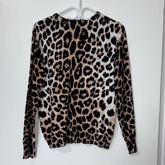 🎉4/30$🎉 PAIGE Leopard Print Cardigan Sweater - Black and Tan - Picture 4 of 4